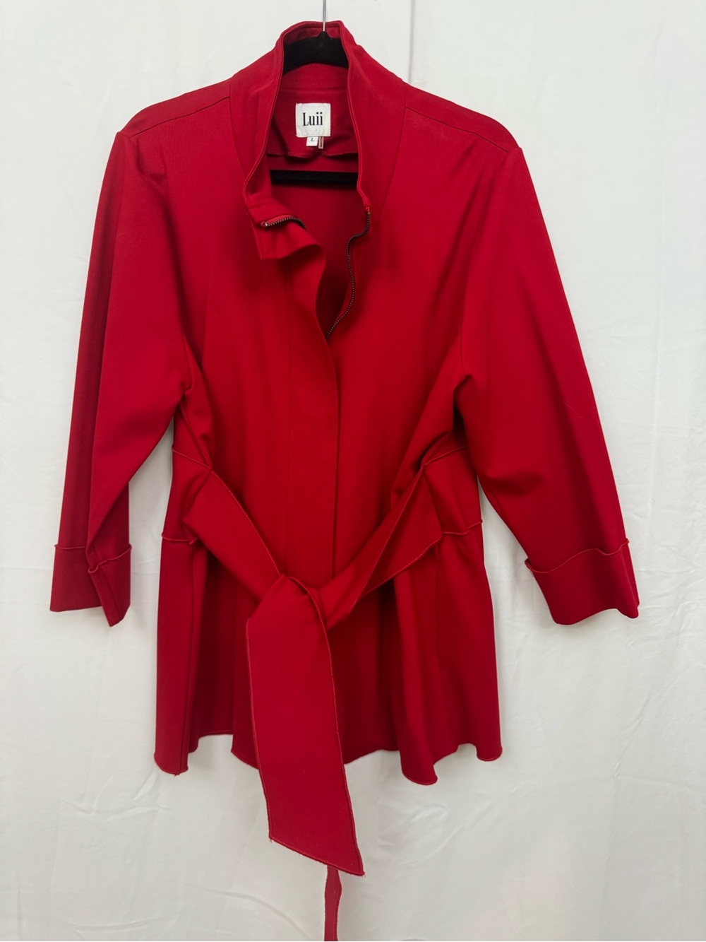 Luii Vibrant Red Tie-Waist Jacket